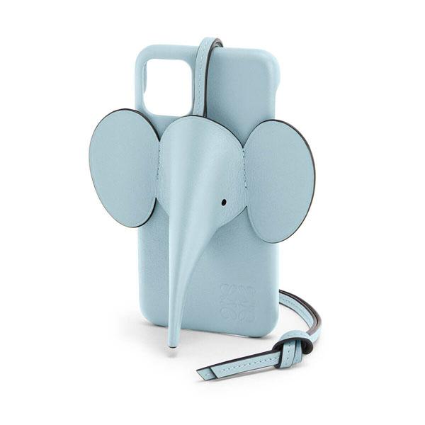 【LOEWE ロエベ iPhoneケース コピー】エレファント Elephant 水色 偽物2020101404